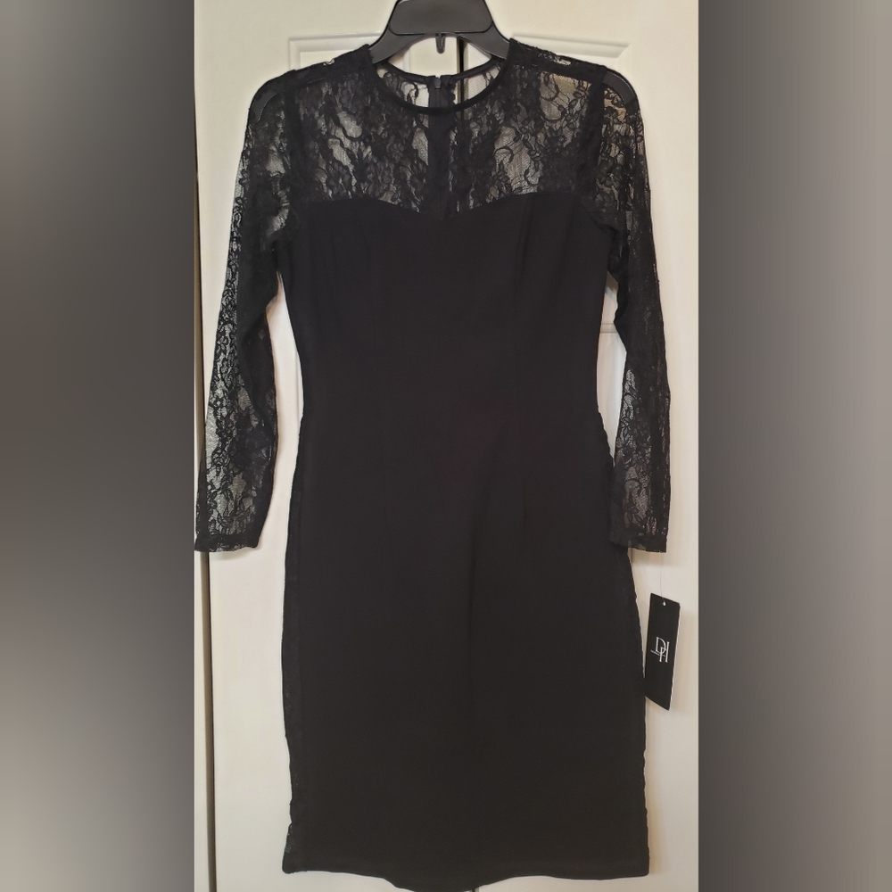 DFI Los Angeles Lace Sleeves Dress XS NWT